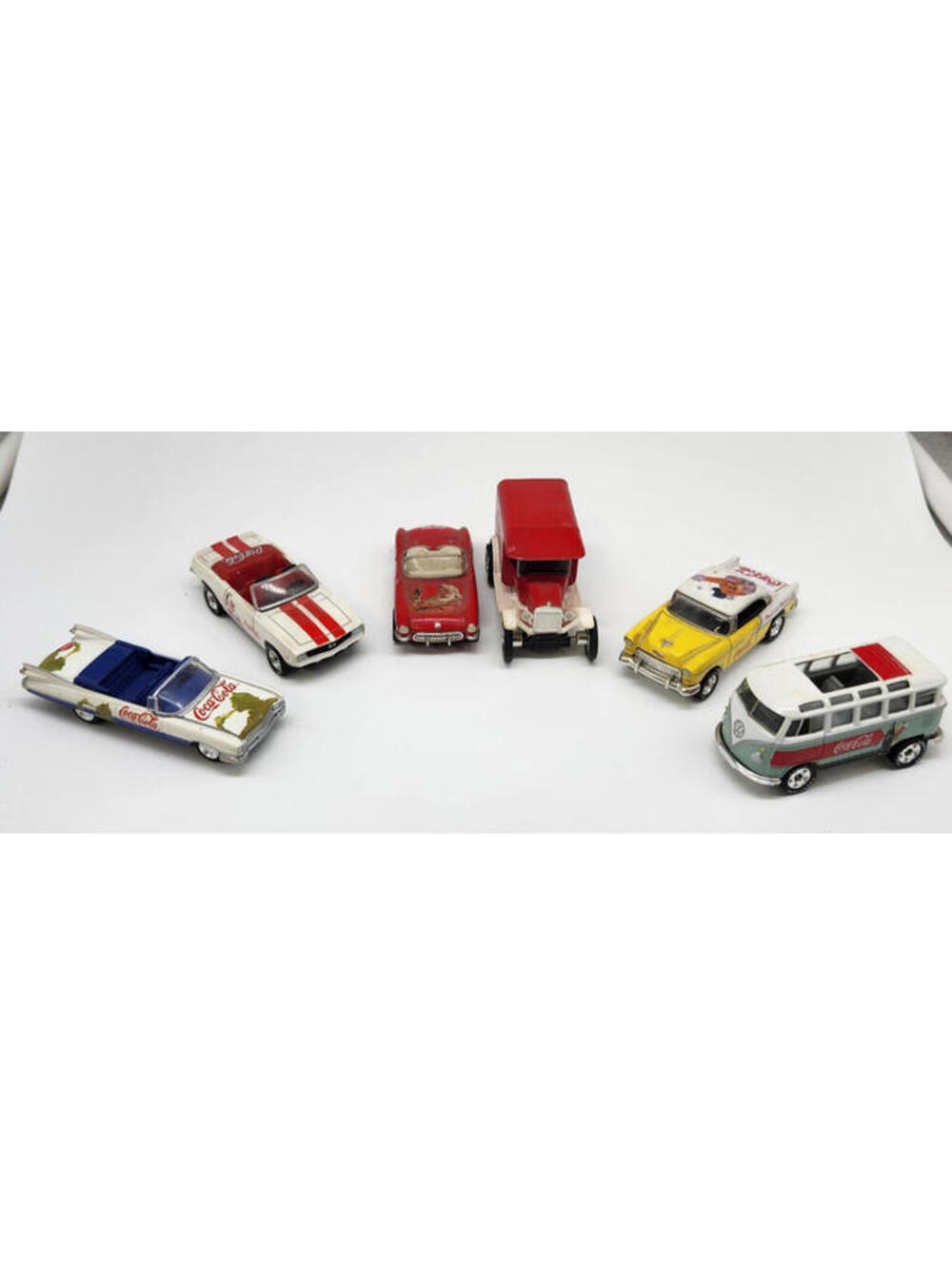 Lot Of 5 Coca-Cola Diecast Cars VW Bus Camaro Johnny Lightning Matchbox